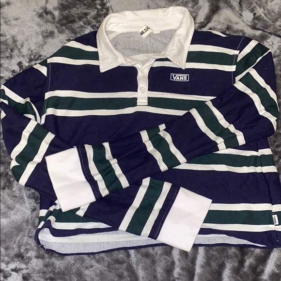 Vans Tops - VANS cropped striped long sleeve